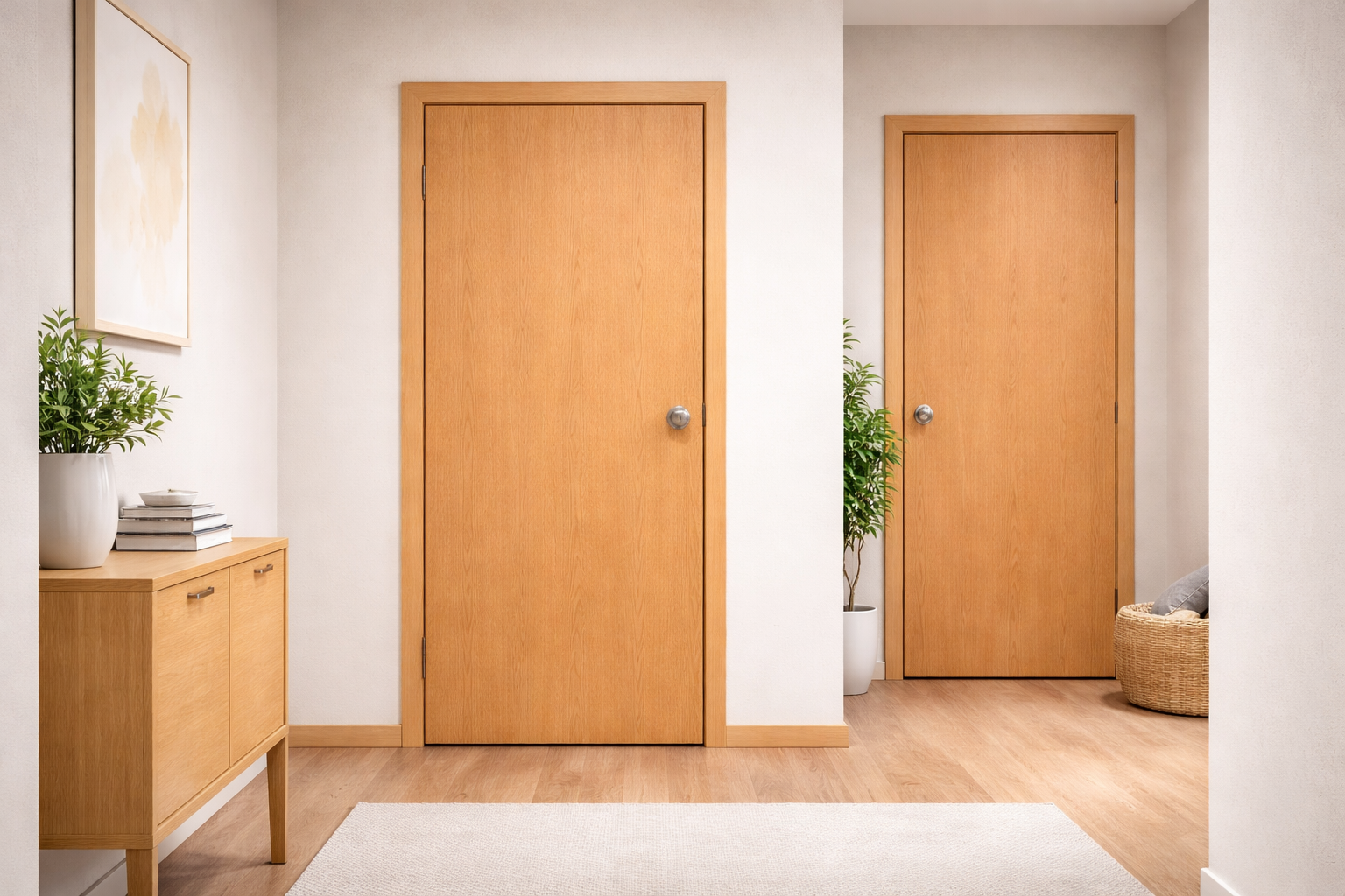 Puerta HDF roble